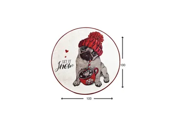 Zapada Matta Rund 100 cm - Flerfärgad/Sammet - Textil & mattor - Matta - Modern matta - Wiltonmatta