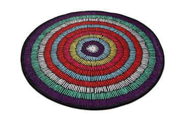 Zircle Matta Rund 100 cm - Flerfärgad/Sammet - Textil & mattor - Matta - Modern matta - Wiltonmatta
