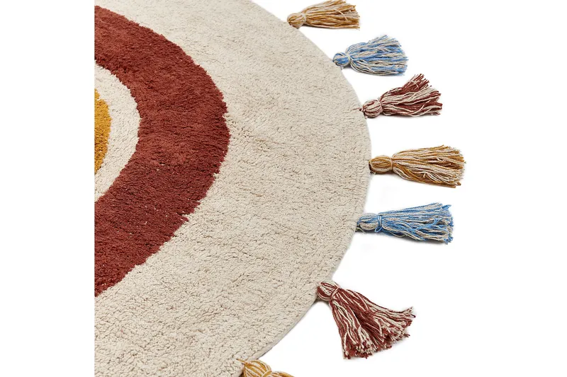 Yagci Bomullsmatta 120 cm Rund - Beige - Textil & mattor - Matta - Modern matta - Bomullsmatta