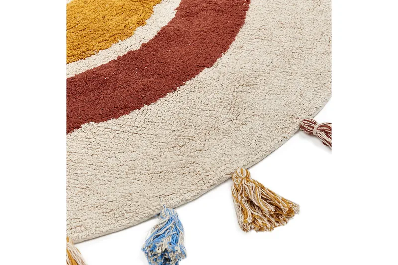 Yagci Bomullsmatta 120 cm Rund - Beige - Textil & mattor - Matta - Modern matta - Bomullsmatta