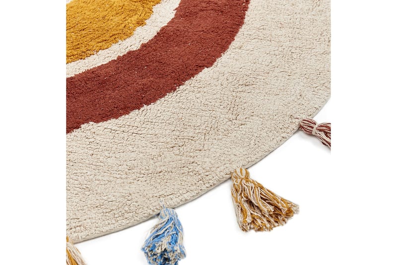 Yagci Bomullsmatta 120 cm Rund - Beige - Textil & mattor - Matta - Modern matta - Bomullsmatta