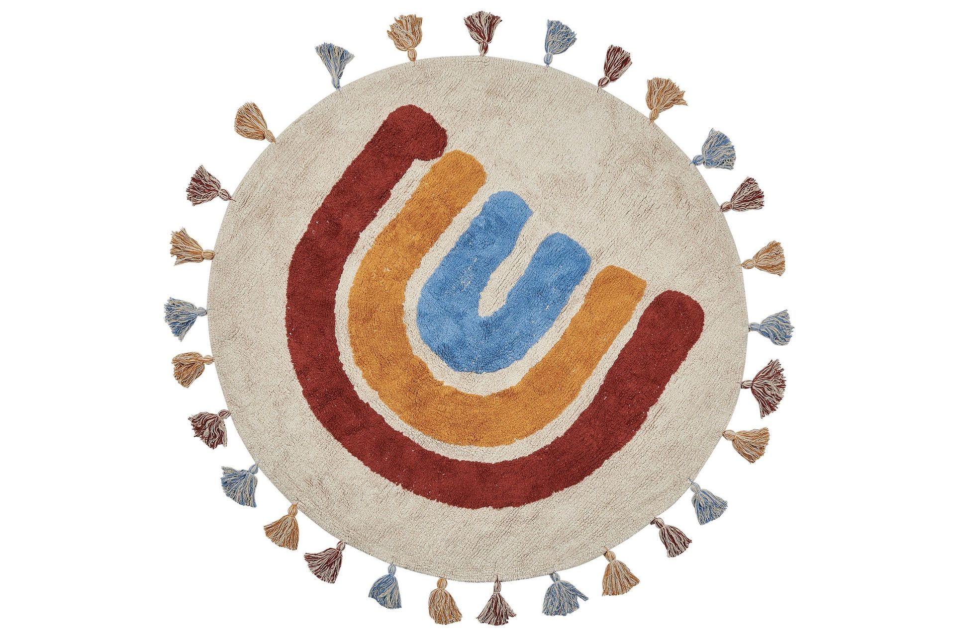 Yagci Bomullsmatta 120 cm Rund - Beige