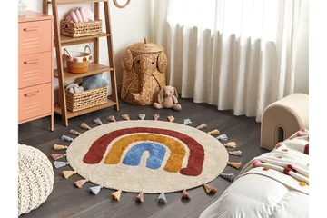 Yagci Bomullsmatta 120 cm Rund - Beige - Textil & mattor - Matta - Modern matta - Bomullsmatta