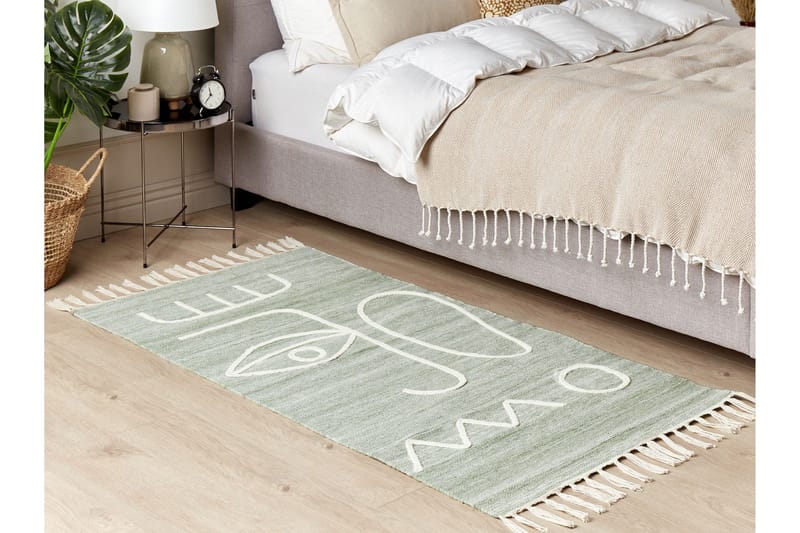 Yavu Ryamatta 80x150 cm - Grön - Textil & mattor - Matta - Modern matta - Ryamatta
