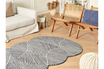 Zabol Ullmatta 140x200 cm Oval - Svart/Vit - Textil & mattor - Matta - Modern matta - Ullmatta