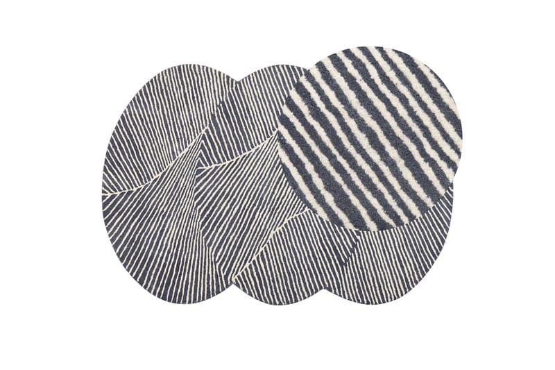 Zabol Ullmatta 140x200 cm Oval - Svart/Vit - Textil & mattor - Matta - Modern matta - Ullmatta