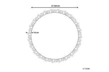 Zonguldak Ryamatta 120 cm Rund - Beige - Textil & mattor - Matta - Modern matta - Ryamatta