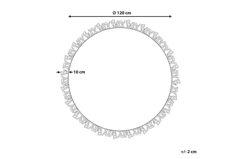 Zonguldak Ryamatta 120 cm Rund - Beige - Textil & mattor - Matta - Modern matta - Jutematta & hampamatta