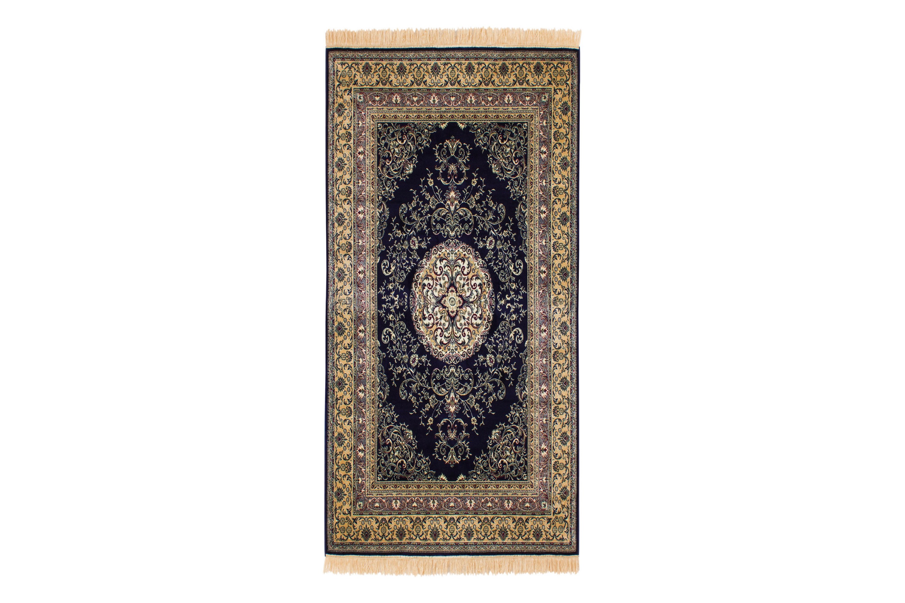 Casablanca Medallion Matta 80x150 Marinblå