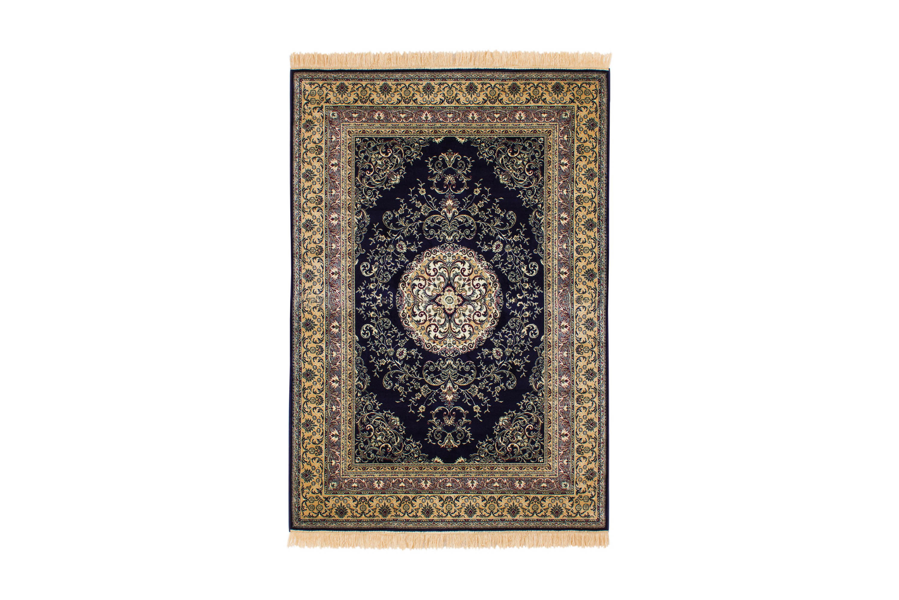 Casablanca Medallion Orientalisk Matta 200x300 Marinblå