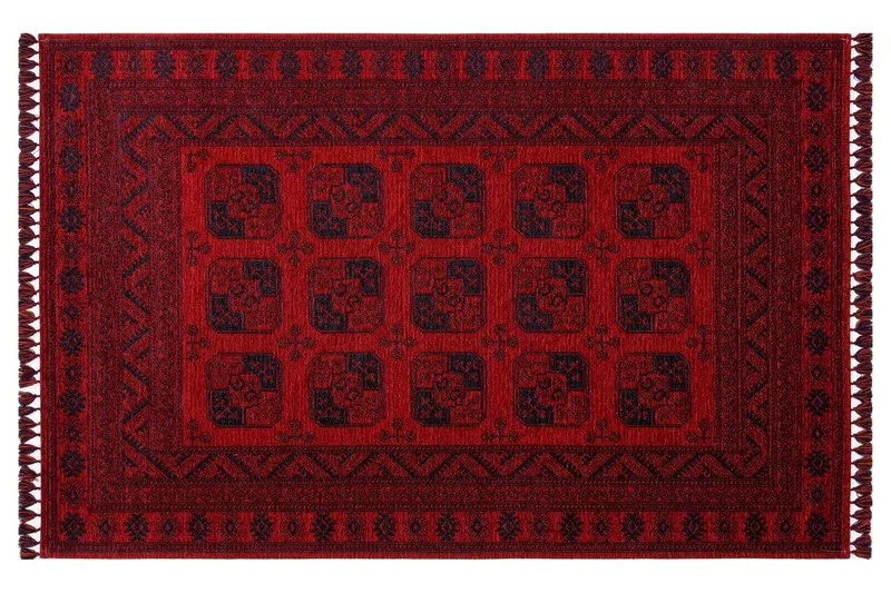 Eko Hali Matta 120x180 cm - Röd/Mörkblå - Textil & mattor - Matta - Orientalisk matta - Persisk matta