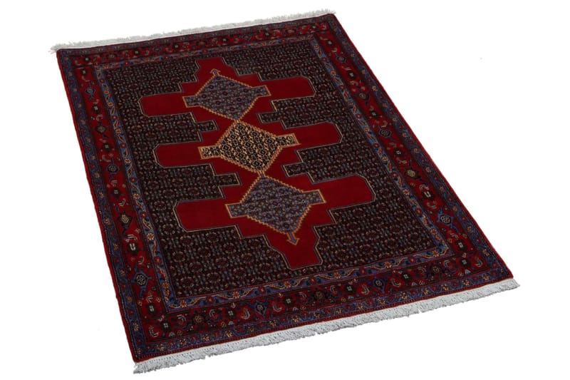 Handknuten Exklusiv Persisk Dubbelvävd Matta 123x167 cm - Röd/Blå - Persisk matta - Orientalisk matta