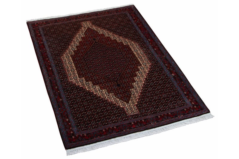 Handknuten Exklusiv Persisk Dubbelvävd Matta 125x179 cm - Röd/Beige - Persisk matta - Orientalisk matta