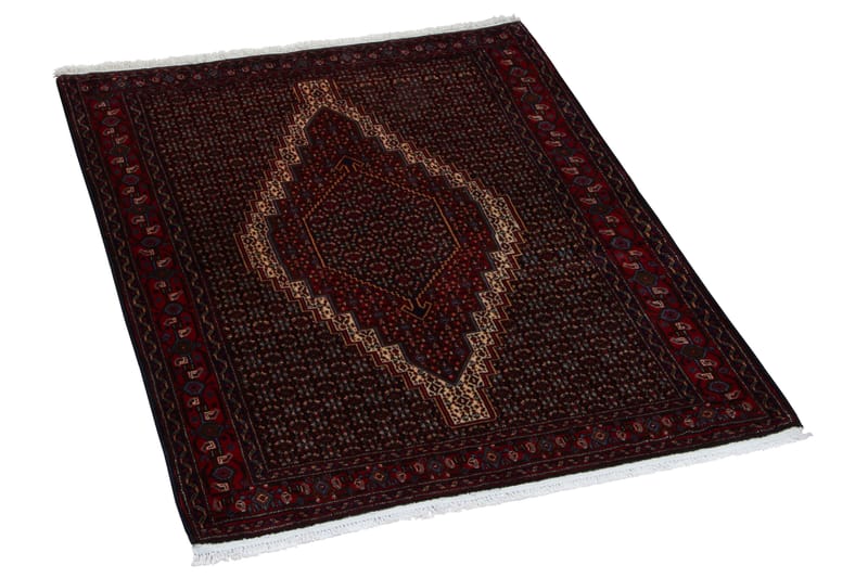 Handknuten Exklusiv Persisk Dubbelvävd Matta 125x168 cm - Röd/Beige - Persisk matta - Orientalisk matta