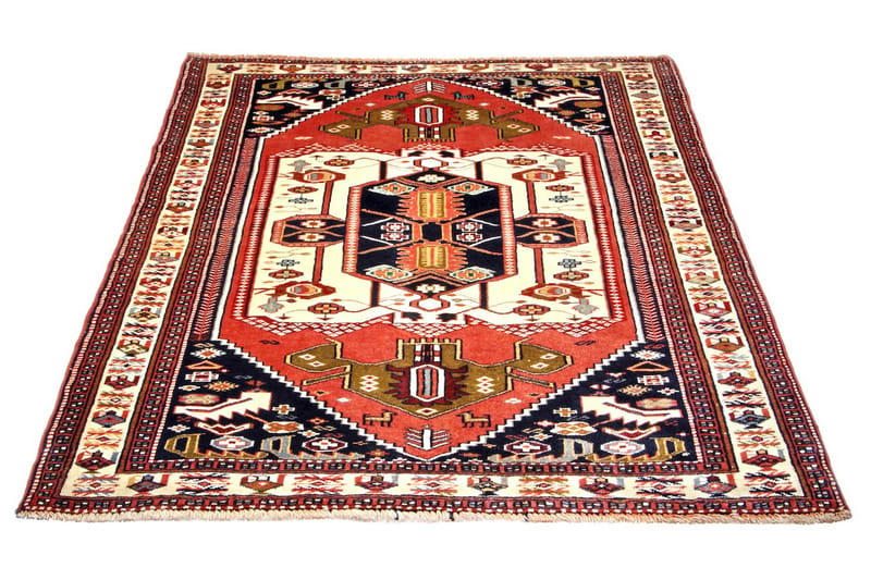 Handknuten Exklusiv Persisk Nålmatta 122x167 cm Kelim - Koppar/Beige - Persisk matta - Orientalisk matta