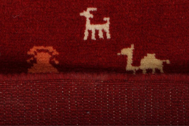 Handknuten Exklusiv Persisk Matta 108x145 cm Gabbeh - Röd - Persisk matta - Orientalisk matta
