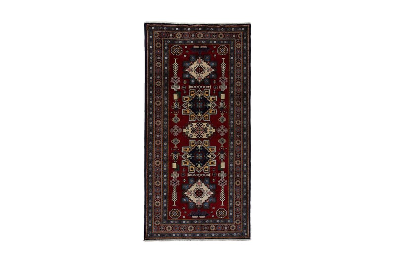 Handknuten Exklusiv Persisk Matta 144x295 cm - Röd/Mörkblå - Persisk matta - Orientalisk matta