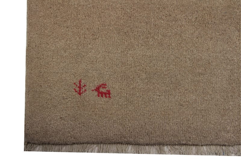 Handknuten Gabbeh Shiraz Ull Beige 162x188cm - Beige - Orientalisk matta - Persisk matta