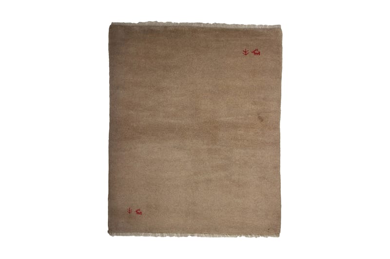 Handknuten Gabbeh Shiraz Ull Beige 162x188cm - Beige - Orientalisk matta - Persisk matta