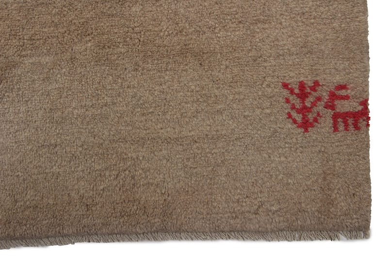 Handknuten Gabbeh Shiraz Ull Beige 176x237cm - Beige - Orientalisk matta - Persisk matta