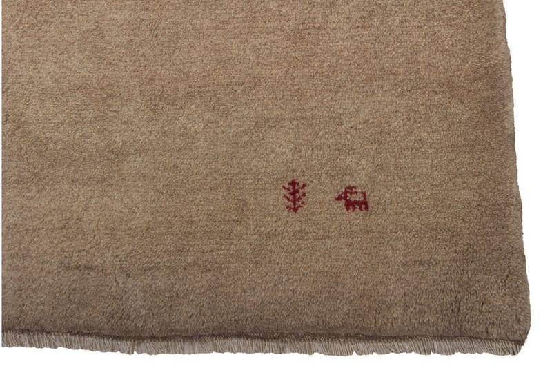 Handknuten Gabbeh Shiraz Ull Beige 178x232cm - Beige - Orientalisk matta - Persisk matta