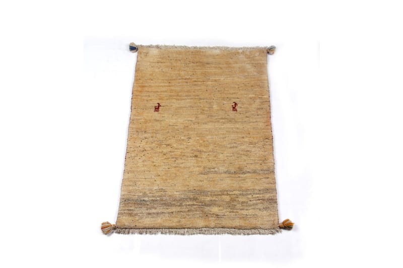 Handknuten Gabbeh Shiraz Ull Beige 71x109cm - Beige - Orientalisk matta - Persisk matta