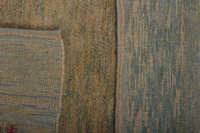 Handknuten Gabbeh Shiraz Ull Beige/Blå 90x124cm - Blå|Beige - Orientalisk matta - Persisk matta