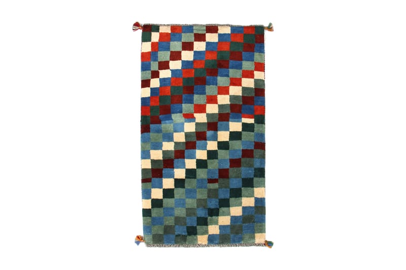 Handknuten Gabbeh Shiraz Ull Blå/Grön 68x121cm - Blå|Grön - Orientalisk matta - Persisk matta