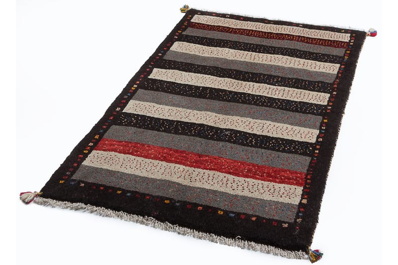 Handknuten Gabbeh Shiraz Ull Brun/Grå 98x155cm - Grå|Brun - Orientalisk matta - Persisk matta