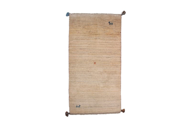 Handknuten Gabbeh Shiraz Ull Creme/Grå 76x148cm - Grå|Créme - Orientalisk matta - Persisk matta