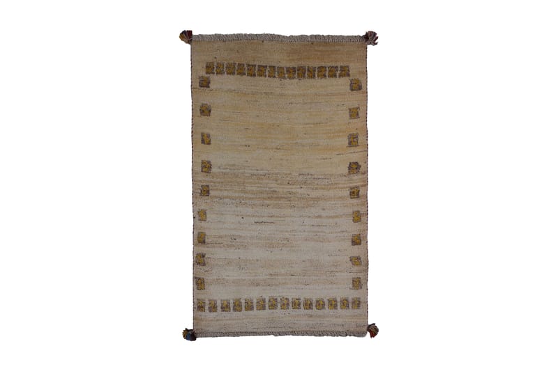 Handknuten Gabbeh Shiraz Ull Creme/Grå 81x133cm - Grå|Créme - Orientalisk matta - Persisk matta