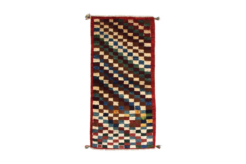 Handknuten Gabbeh Shiraz Ull Flerfärgad 69x140cm - Flerfärgad - Orientalisk matta - Persisk matta