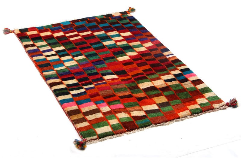Handknuten Gabbeh Shiraz Ull Flerfärgad 77x117cm - Flerfärgad - Orientalisk matta - Persisk matta