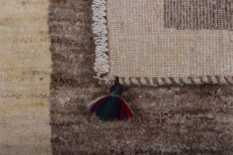 Handknuten Gabbeh Shiraz Ull Grå/Beige 69x108cm - Grå|Beige - Orientalisk matta - Persisk matta