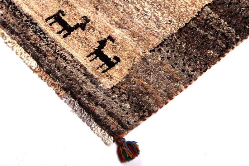 Handknuten Gabbeh Shiraz Ull Grå/Creme 81x115cm - Grå|Créme - Orientalisk matta - Persisk matta