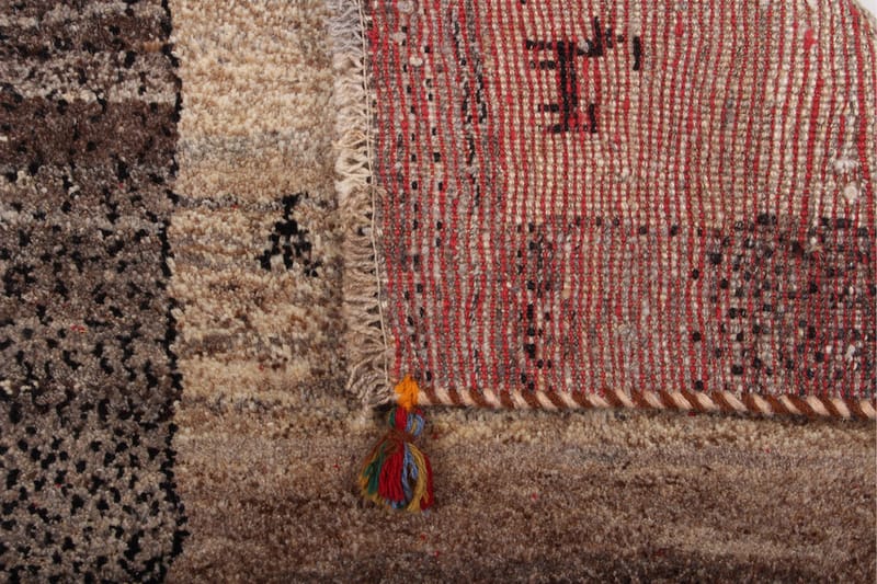 Handknuten Gabbeh Shiraz Ull Grå/Creme 81x115cm - Grå|Créme - Orientalisk matta - Persisk matta