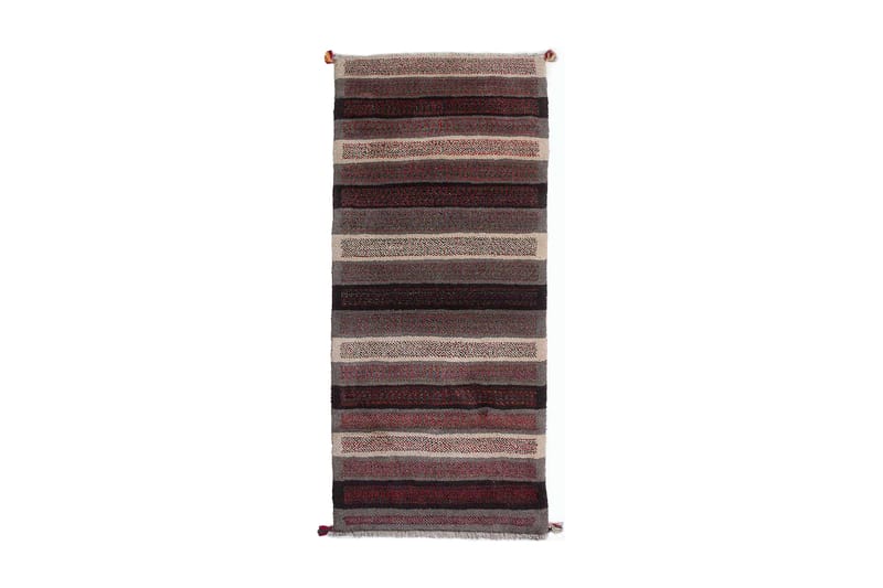 Handknuten Gabbeh Shiraz Ull Grå/Creme 88x178cm - Grå|Créme - Orientalisk matta - Persisk matta