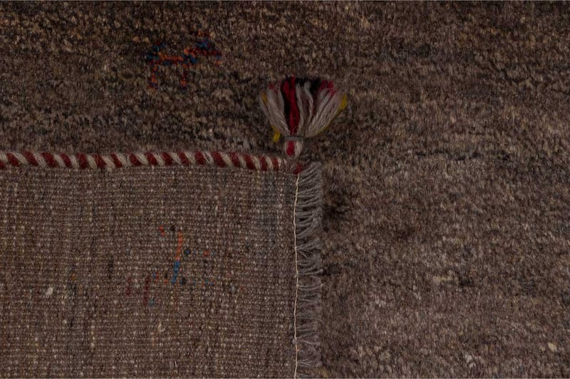 Handknuten Gabbeh Shiraz Ull Mörkgrå 78x132cm - Mörkgrå - Orientalisk matta - Persisk matta