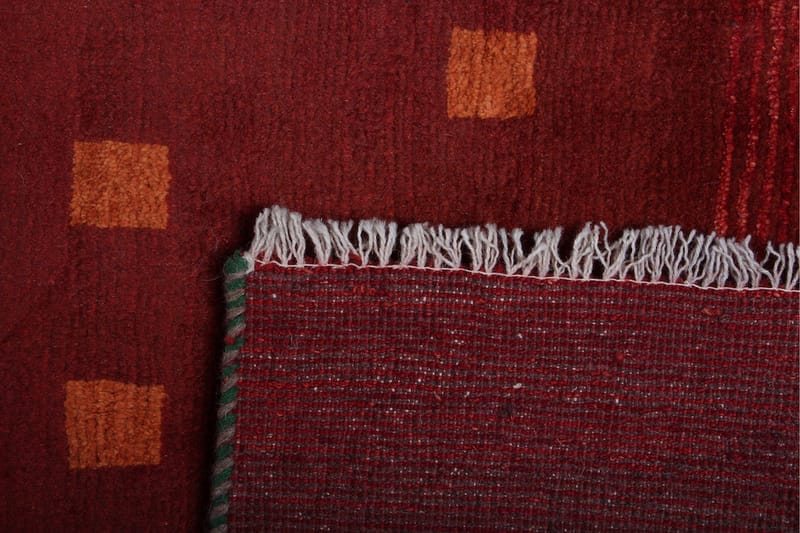 Handknuten Gabbeh Shiraz Ull Röd/Orange 101x154cm - Röd|Orange - Orientalisk matta - Persisk matta