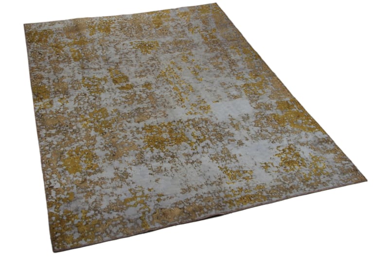 Handknuten Persisk Matta 223x286 cm Vintage - Blå/Guld - Persisk matta - Orientalisk matta