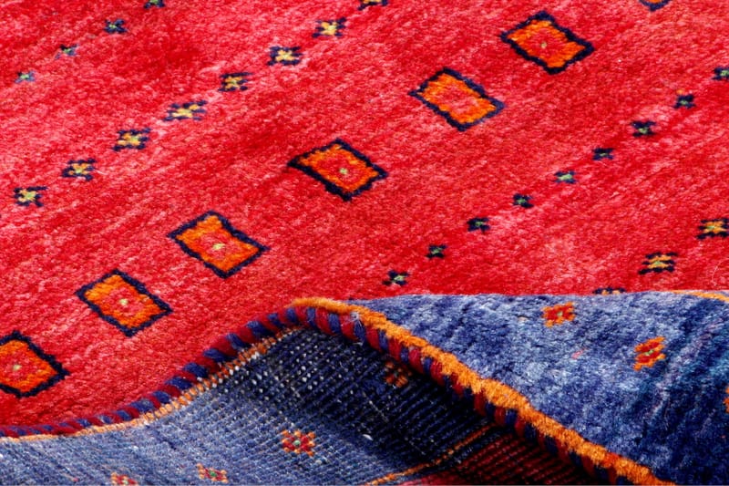 Handknuten Persisk Matta  97x172 cm Gabbeh Shiraz - Röd/Blå - Persisk matta - Orientalisk matta