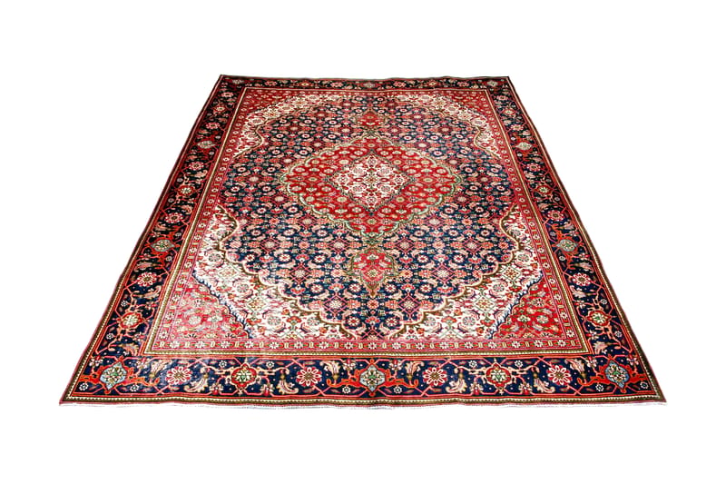 Handknuten Persisk Patinamatta 275x366 cm - Röd/Mörkblå - Persisk matta - Orientalisk matta