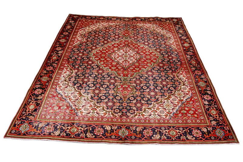 Handknuten Persisk Patinamatta 275x366 cm - Röd/Mörkblå - Persisk matta - Orientalisk matta