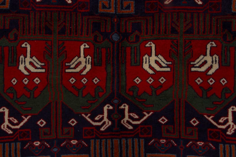 Handknuten Persisk Matta 138x298 cm - Röd/Grön - Persisk matta - Orientalisk matta