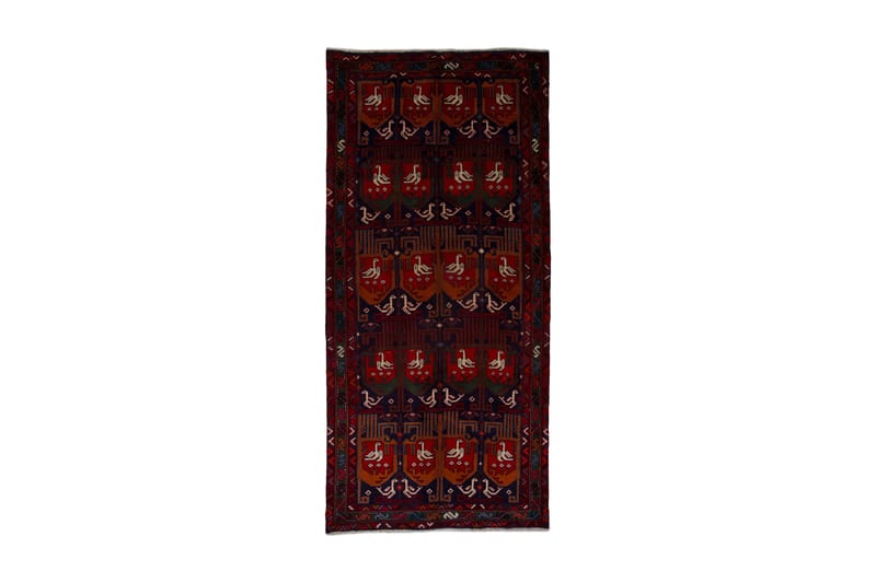 Handknuten Persisk Matta 138x298 cm - Röd/Grön - Orientalisk matta - Persisk matta