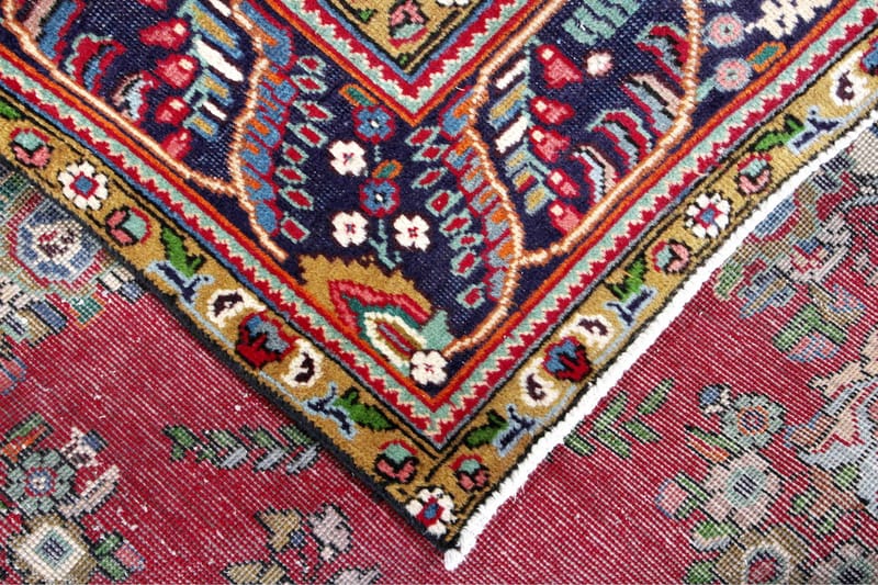 Handknuten Persisk Patinamatta 192x300 cm - Röd/Mörkblå - Persisk matta - Orientalisk matta
