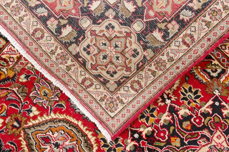 Handknuten Persisk Patinamatta 285x384 cm - Röd/Mörkblå - Persisk matta - Orientalisk matta