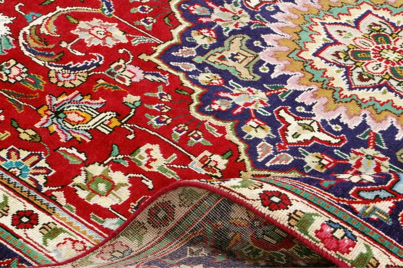 Handknuten Persisk Patinamatta 235x350 cm - Röd/Mörkblå - Persisk matta - Orientalisk matta