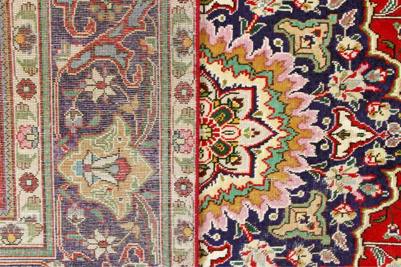 Handknuten Persisk Patinamatta 235x350 cm - Röd/Mörkblå - Persisk matta - Orientalisk matta