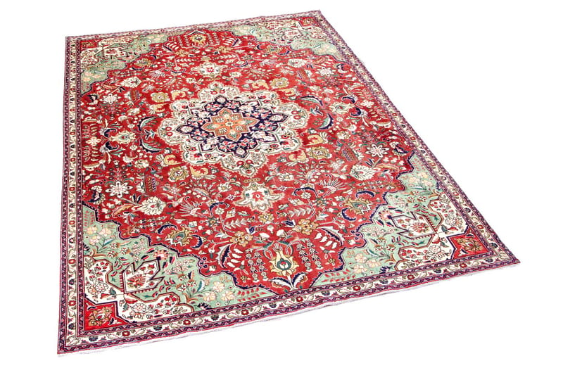 Handknuten Persisk Patinamatta 235x320 cm - Röd/Grön - Persisk matta - Orientalisk matta